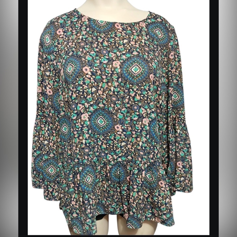 J. Crew Multicolor Floral Blouse